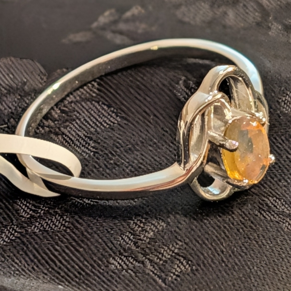 Genuine Natural Ethiopian Opal Sterling Silver Celtic Design 925 Silver Size 9 - Picture 4 of 12